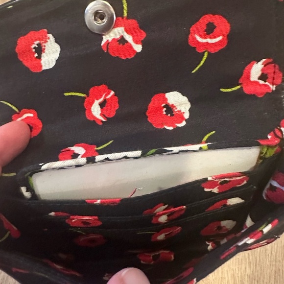 Vera Bradley Poppy Fields Snap Coin Pouch Wallet - Picture 4 of 5